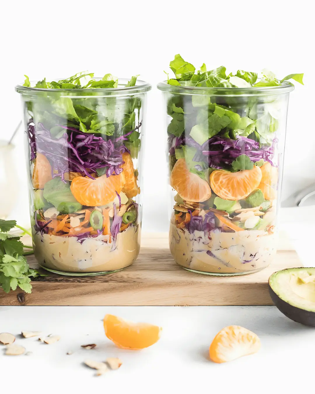 Ensalada refrescante en frasco