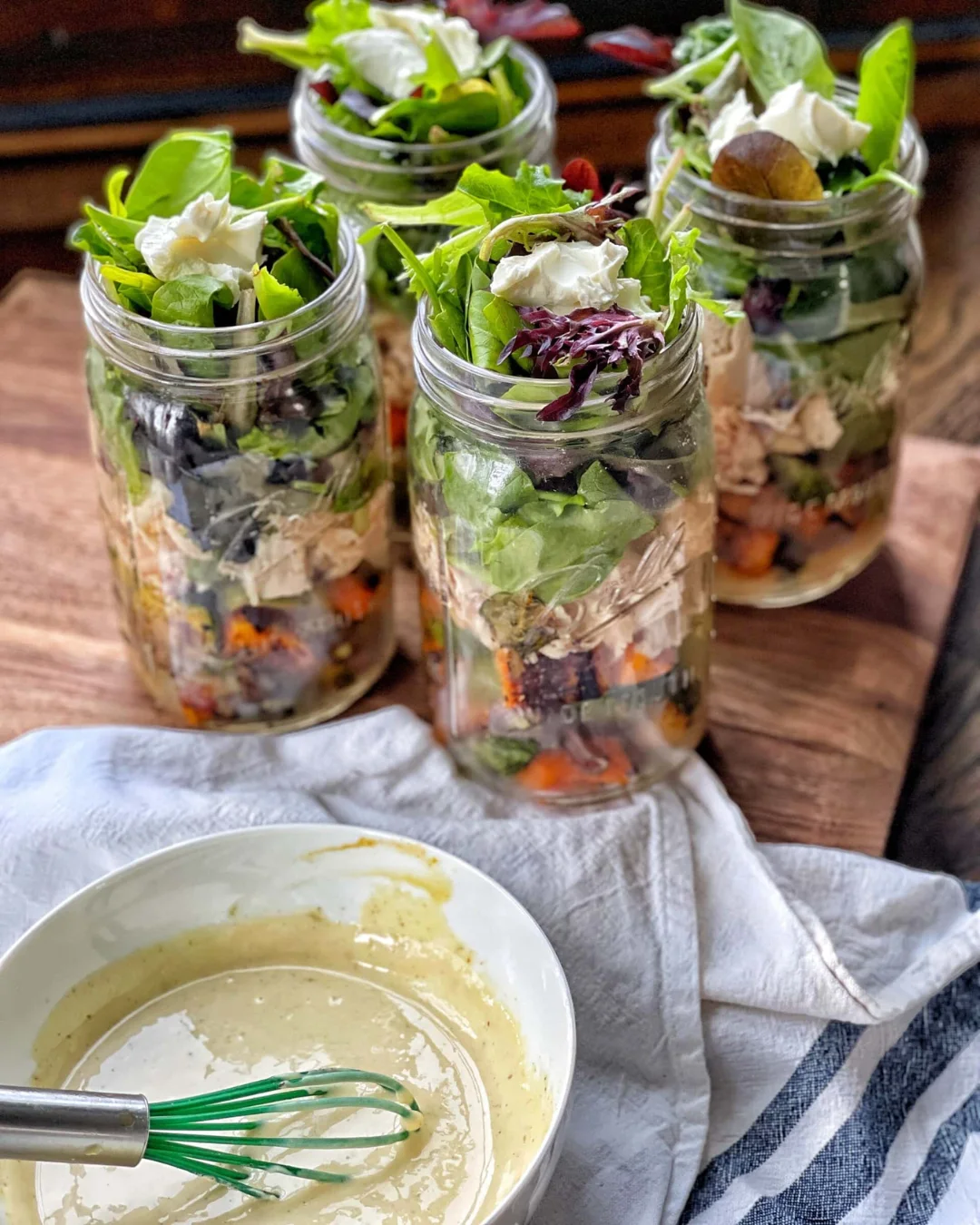 Ensalada rústica en frasco